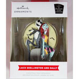 Hallmark Jack Skellington and Sally Tombstone Moon Ornament NEW